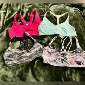 Lot of 4 Sports Bras